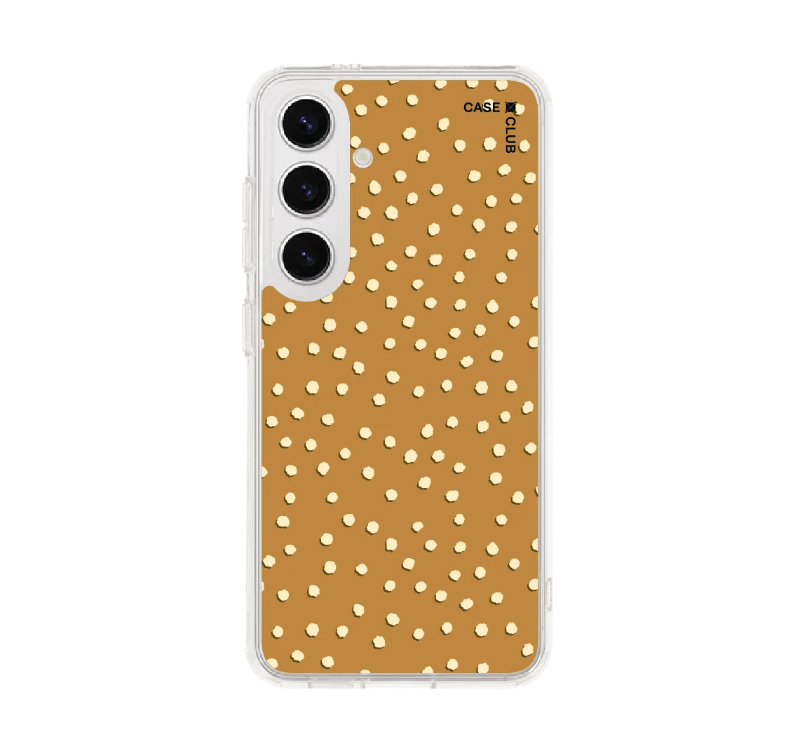 ลาย dot จุดสีขาวน้ำตาล